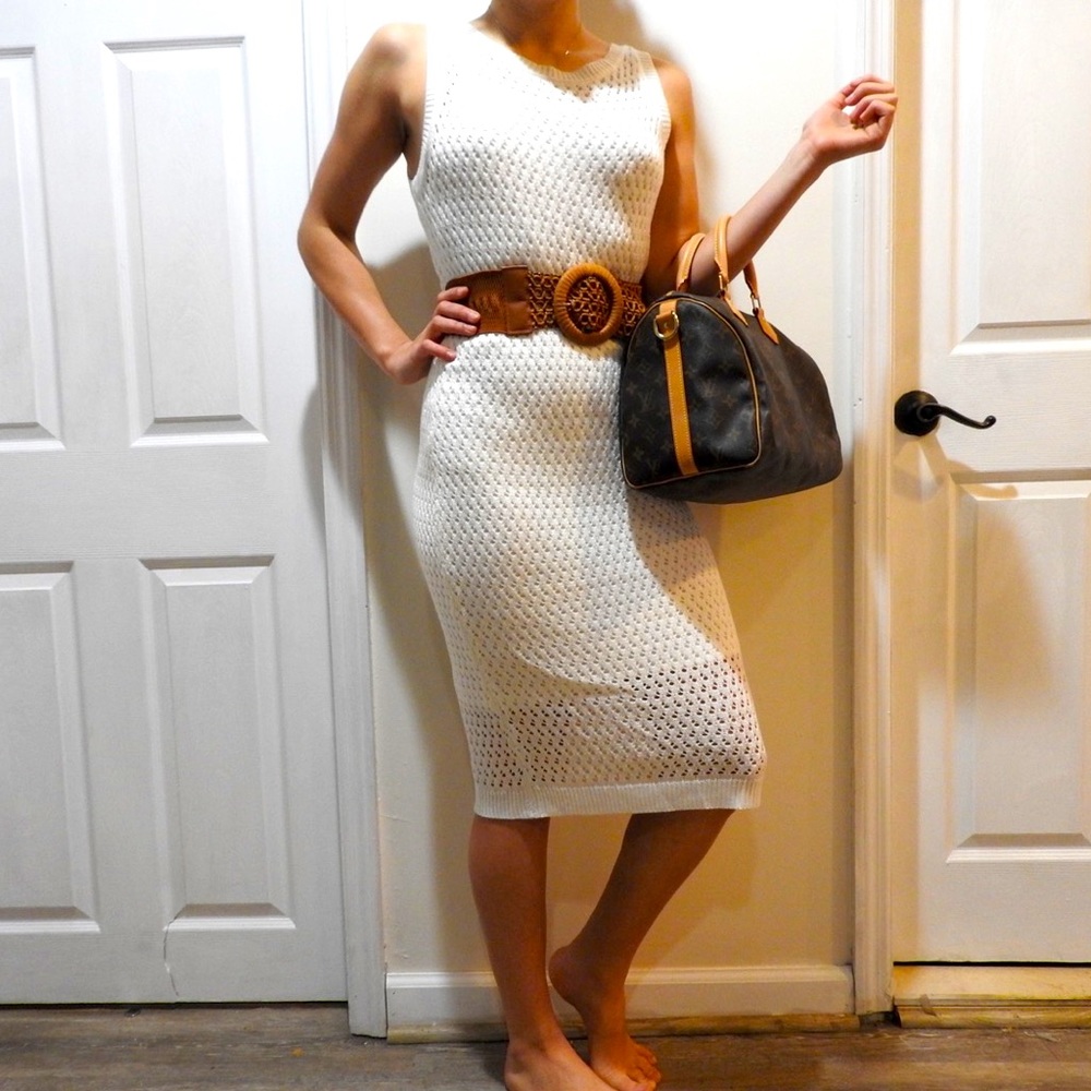 White dress (bag and belt not included)